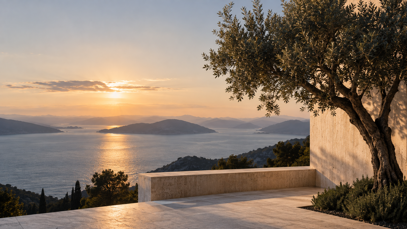 Mediterranean architecture and landscape